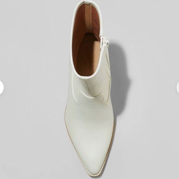 Universal Thread Women's Mid Calf Chunky Heel Boots Leather Memory Foam Size 8 - Picture 3 of 13